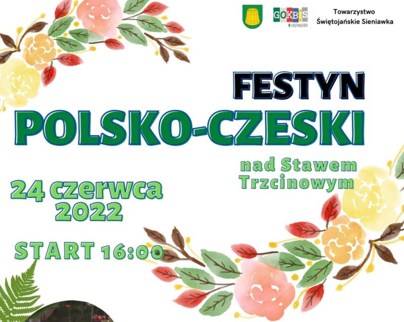 Festyn polsko czeski, kolorowe liście, pokaz ognia, wianki na wodzie