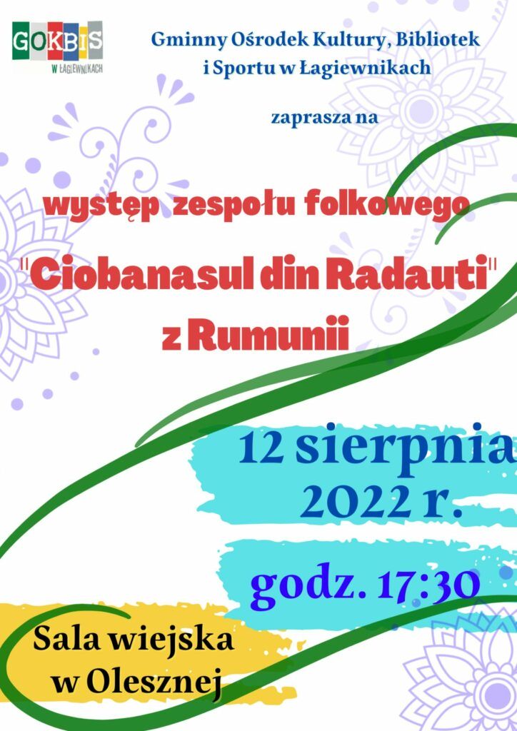 plakat zespołu folkowego „Ciobanasul din Radauti” z Rumunii